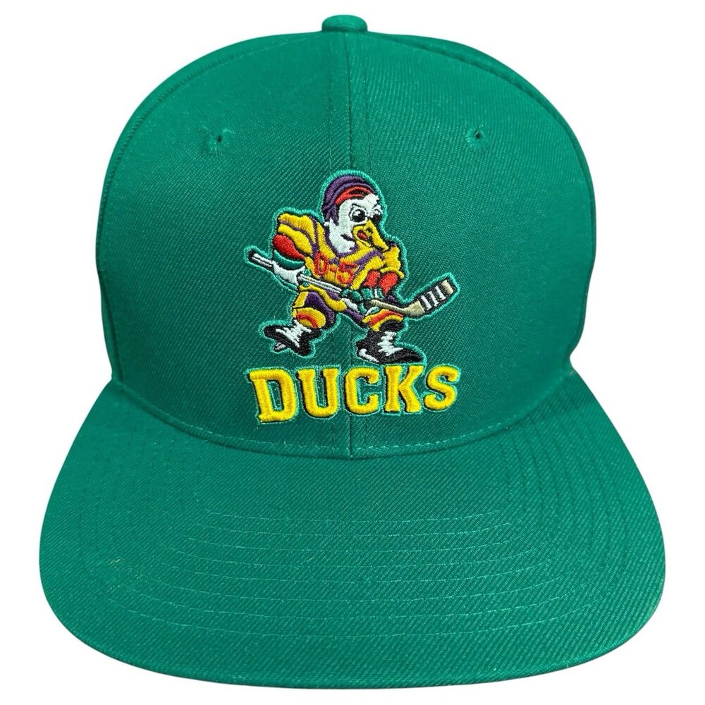 Anaheim Mighty Ducks Zephyr Arena Exclusive Snapback Hat Vintage Movie Logo D-5